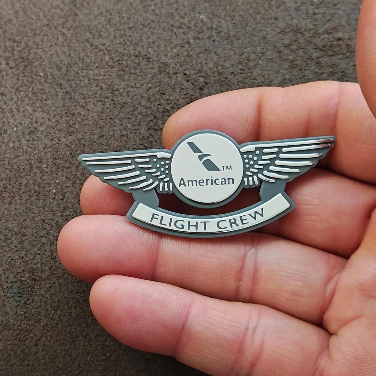 American Airlines Junior Flight Crew Plastic Wings Badge Pin