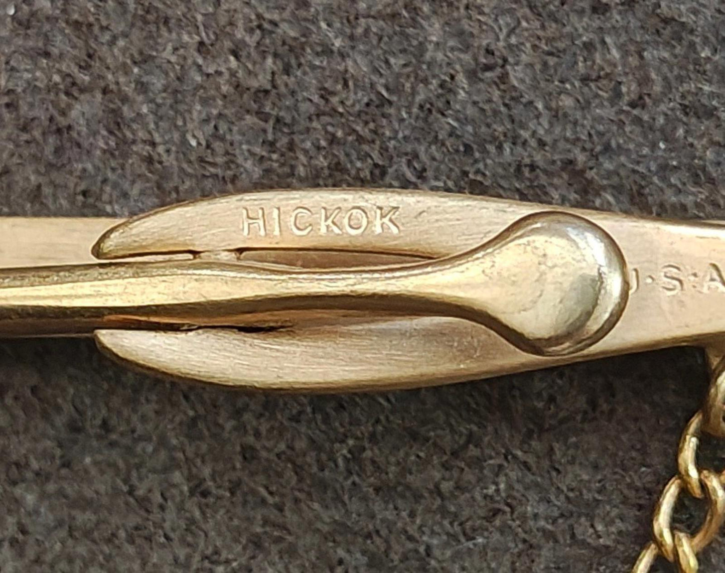 Hickok "Class of 1949" Vintage Gold Tone Tie Bar/Tie Clip Featuring a Book Charm