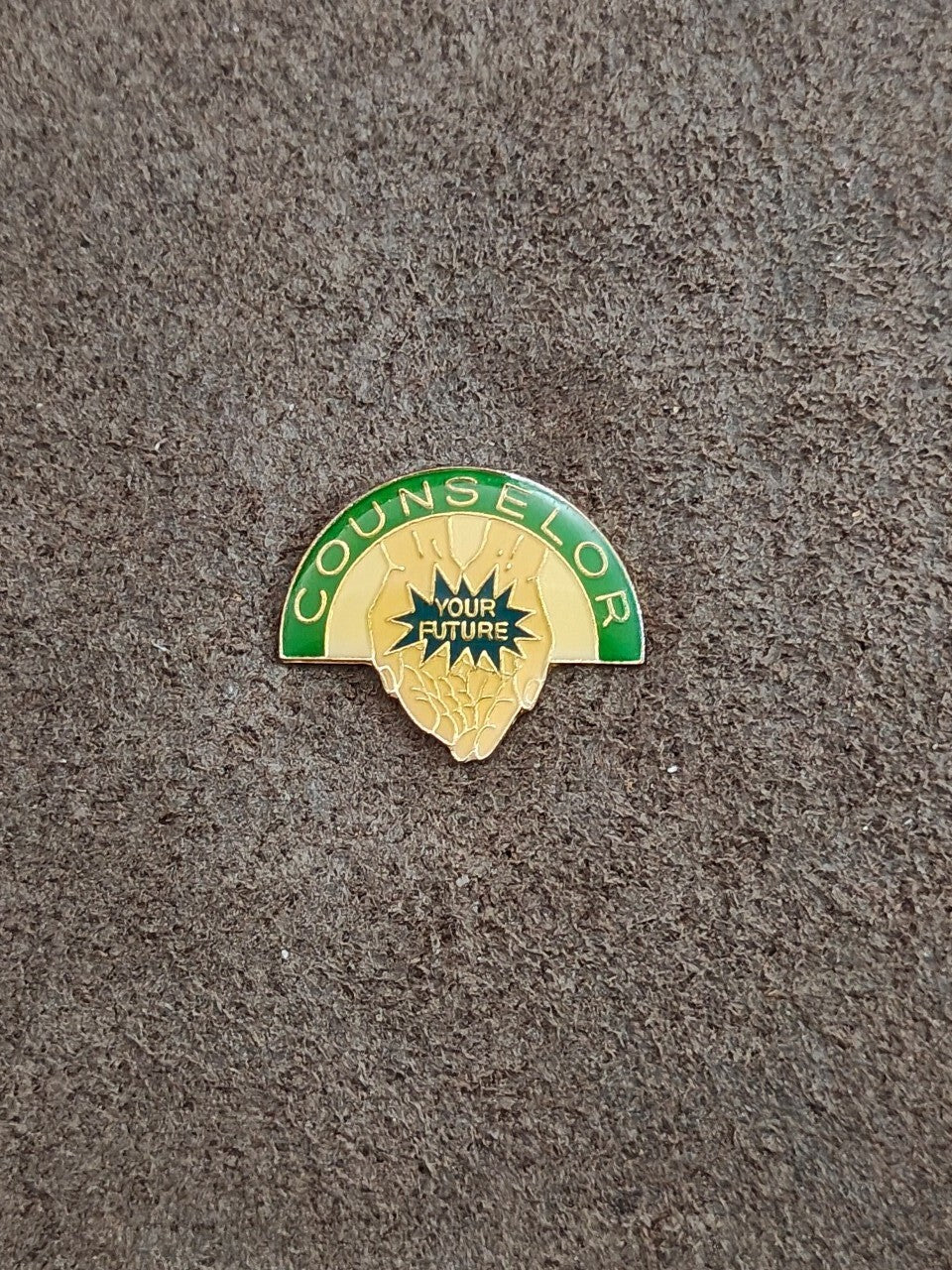 1989 Counselor Your Future Gold Tone Enamel Teacher Pin