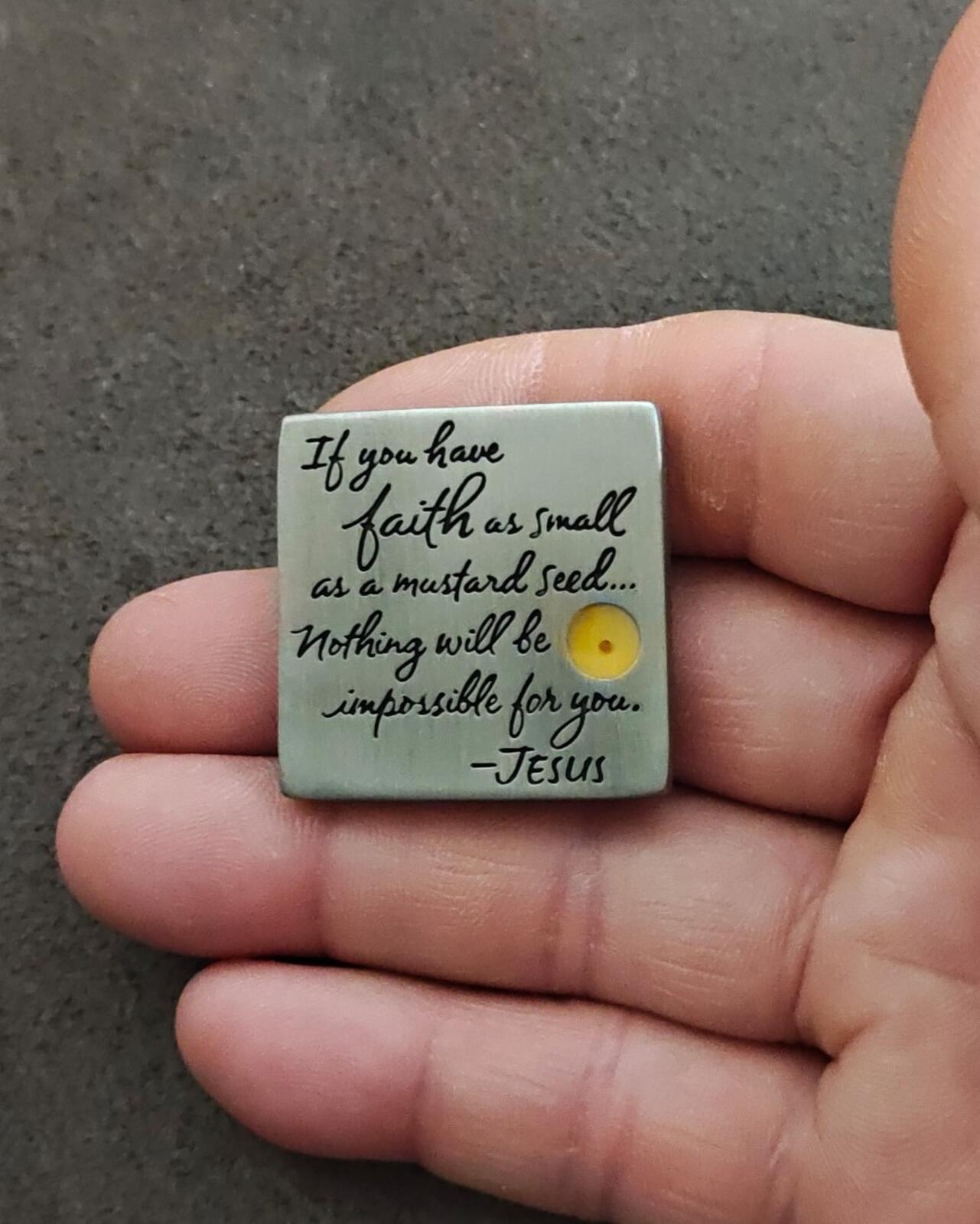 Religious Inspirational Pewter Pin