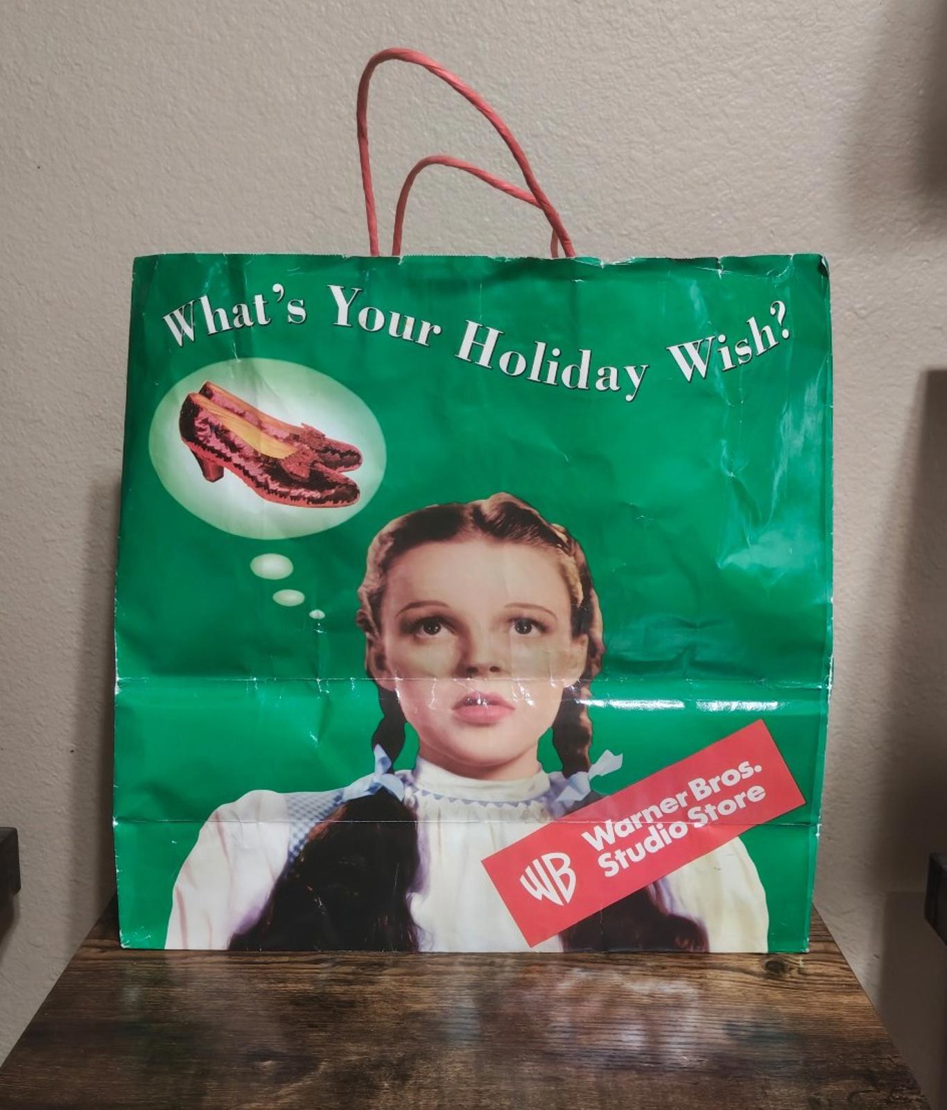 1998 Warner Brothers Studio Store Dorothy Wizard of Oz Paper Shopping Bag