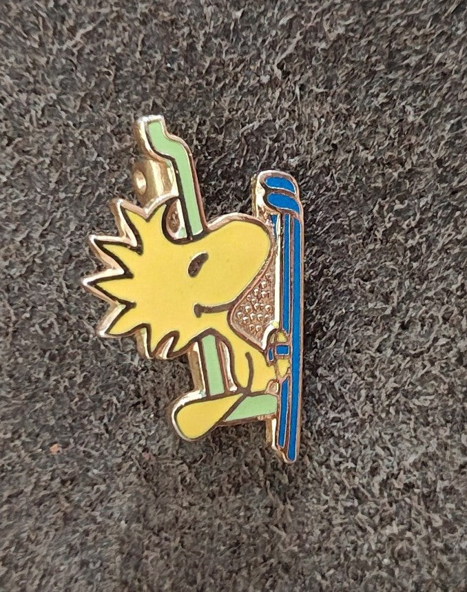 1970s Peanuts Woodstock Riding a Ski Lift