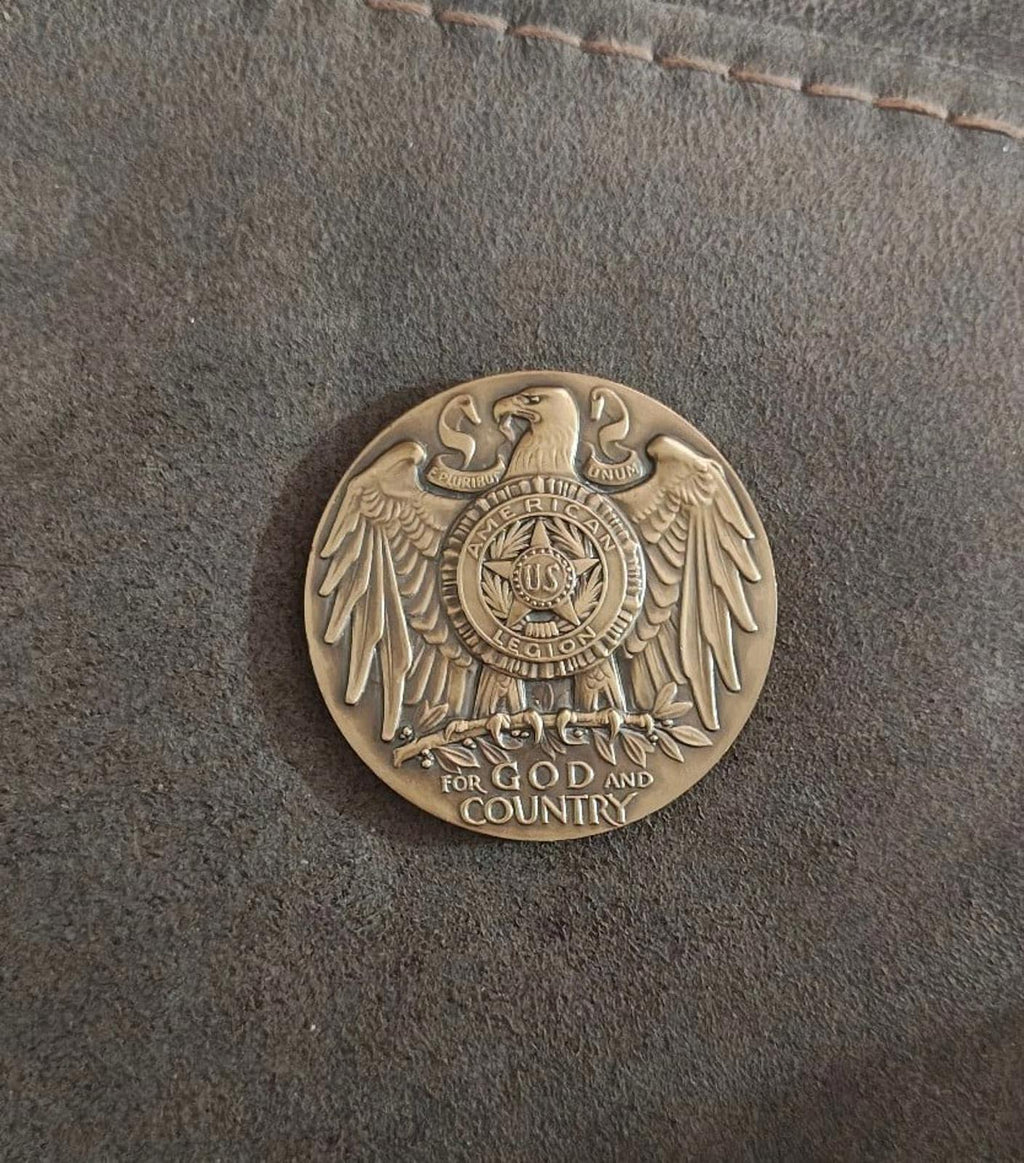 1970s The American Legion School Award Large Bronze Medallion