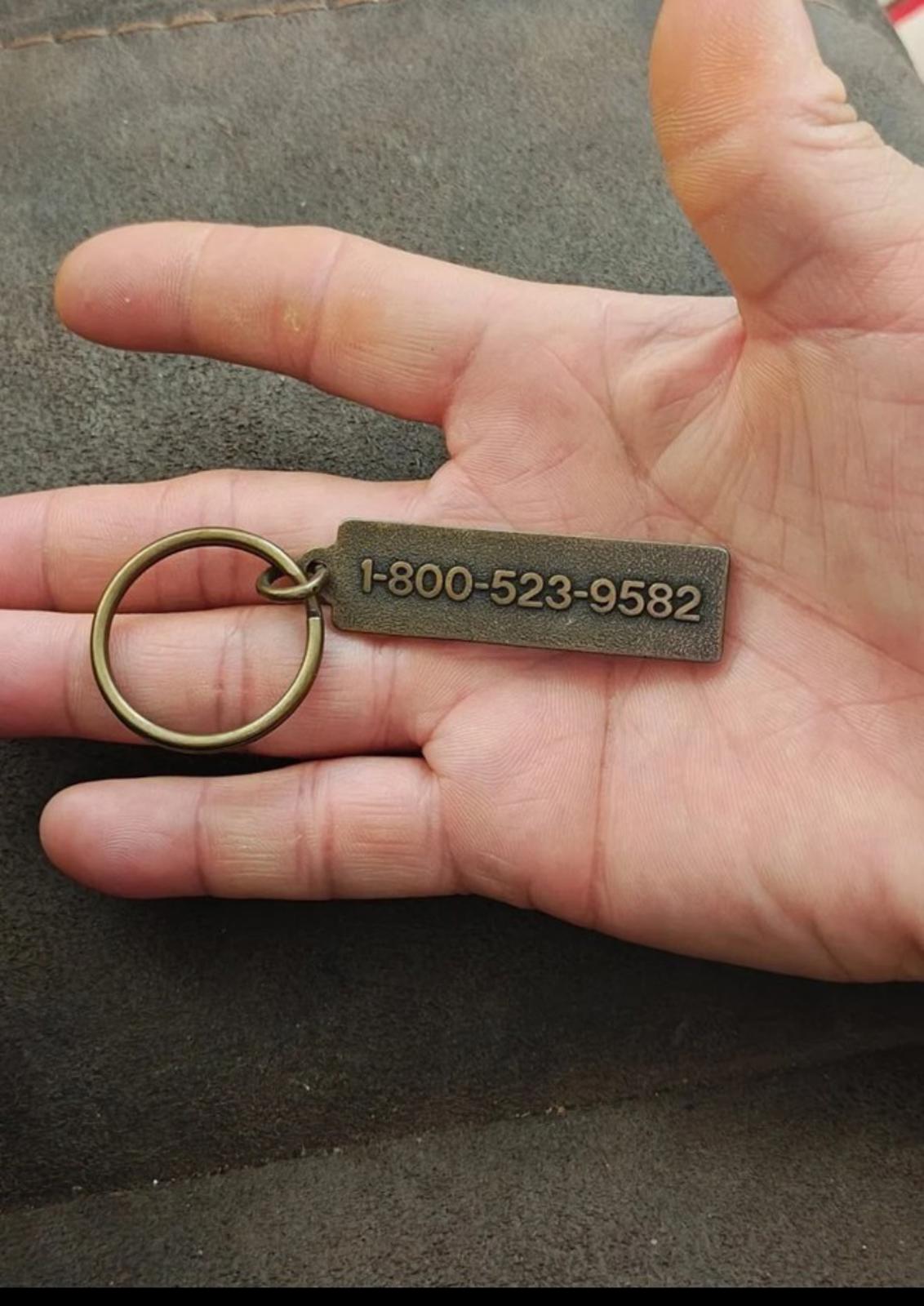 1980s Vintage Lady Luck Casino Hotel Downtown Las Vegas Brass Keychain