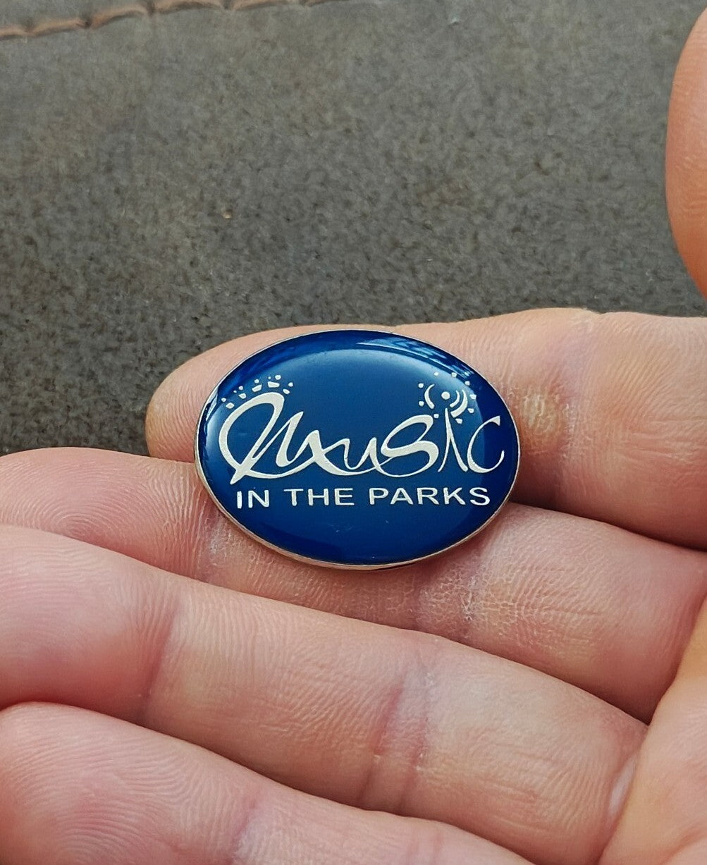 Music in the Parks Festival Collectibe Silver Tone Enamel Pin