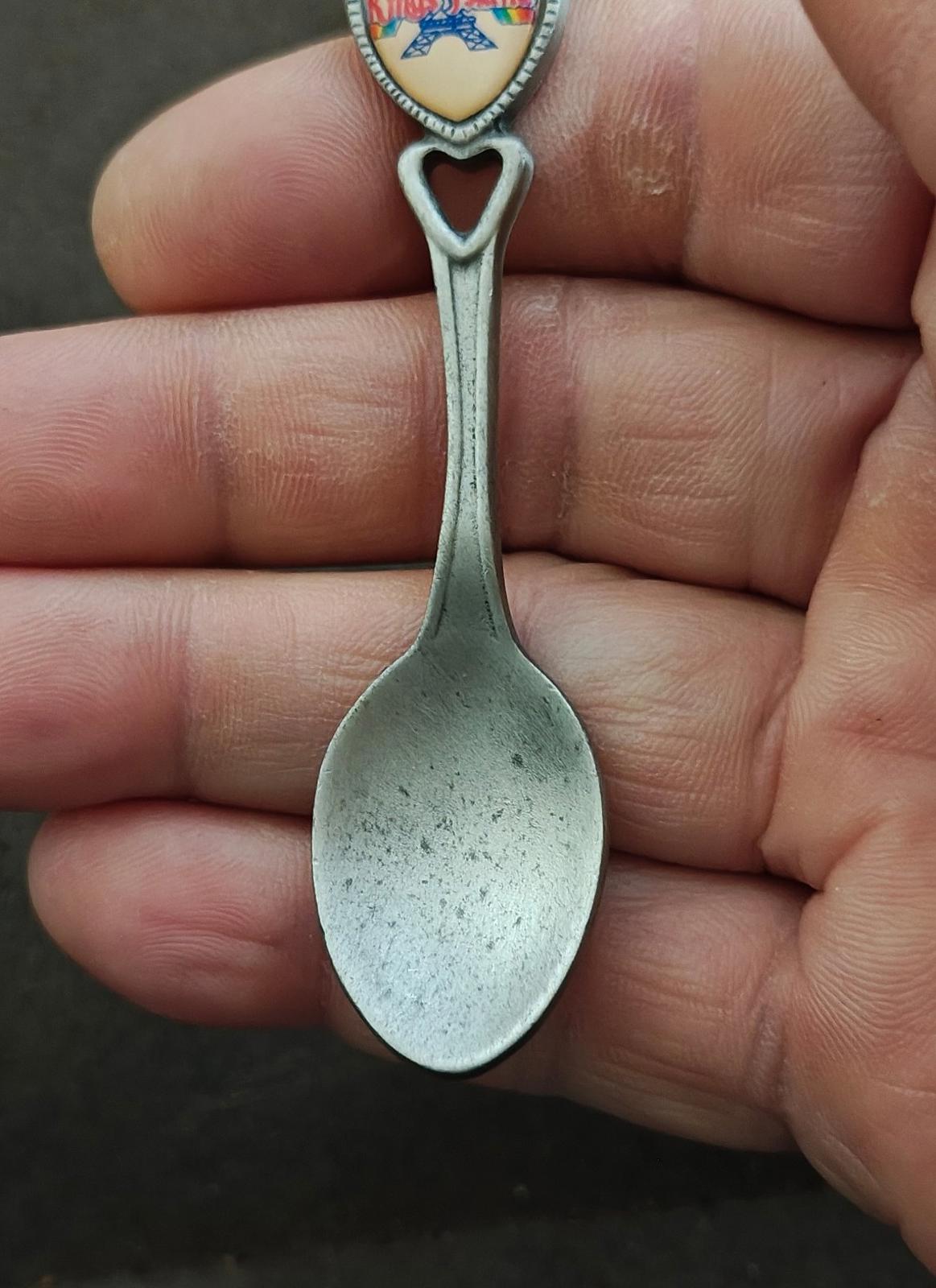 1980s Vintage Kings Island Pewter Souvenir Spoon