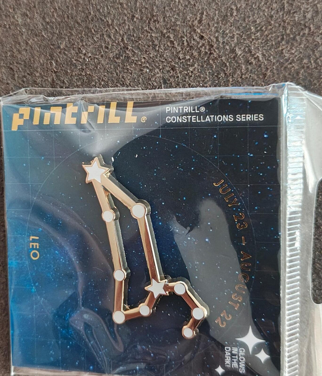 Pintrill Leo Constellation Gold Tone Glow In The Dark Pin