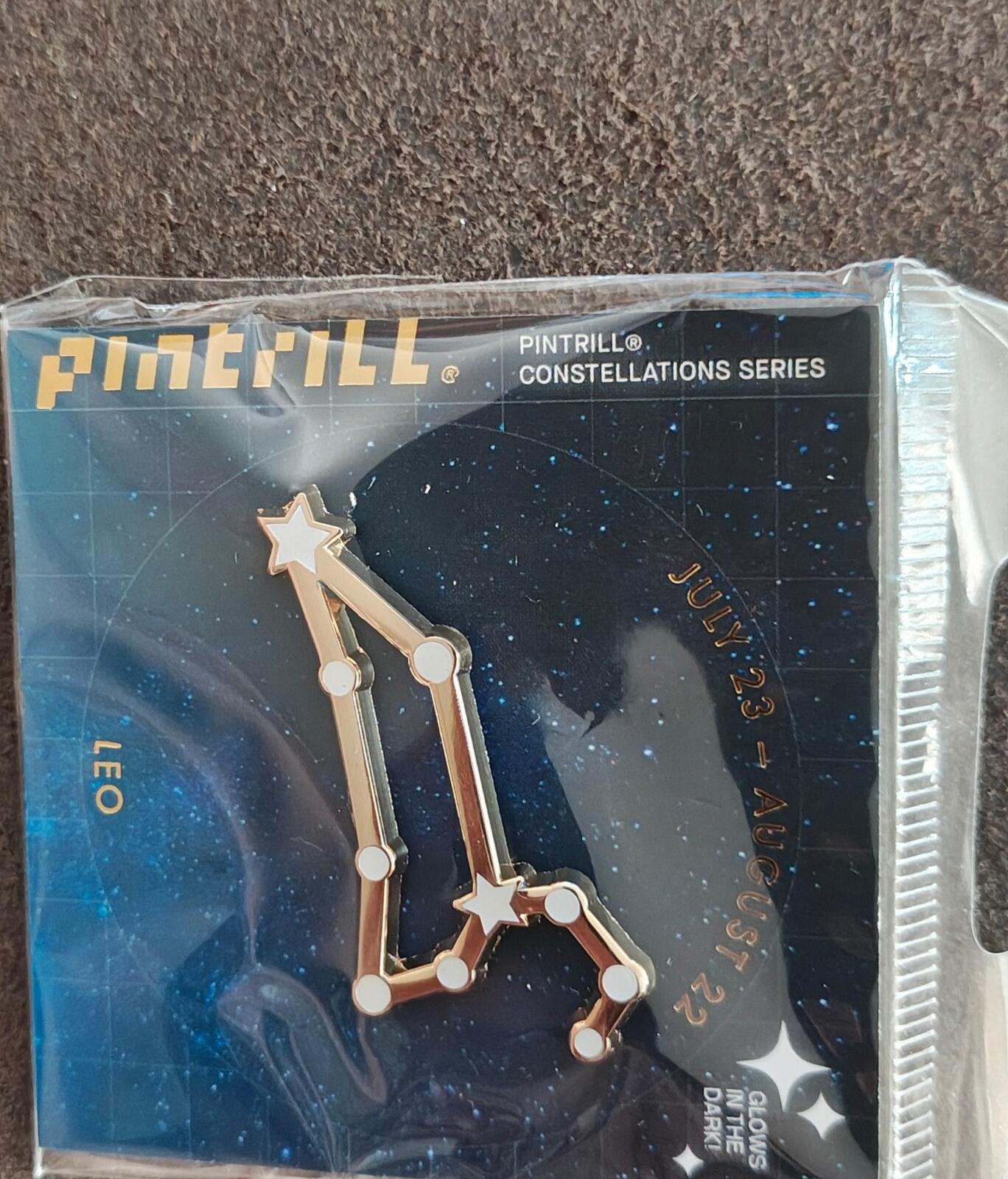 Pintrill Leo Constellation Gold Tone Glow In The Dark Pin