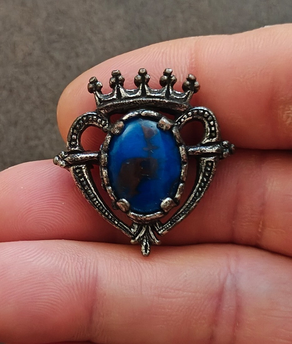 1960s/70s Signed Miracle Scottish Luckenbooth Coronet Heart  Brooch