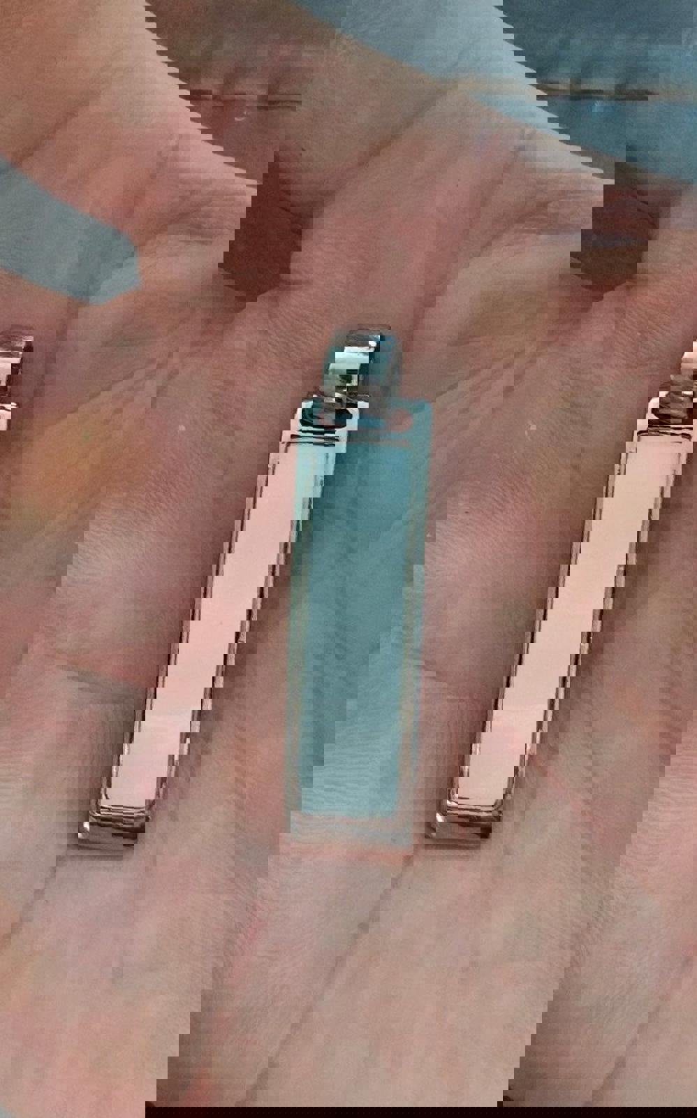 90's Lia Sophia Reversible Black and White Silver Tone Slide Pendant