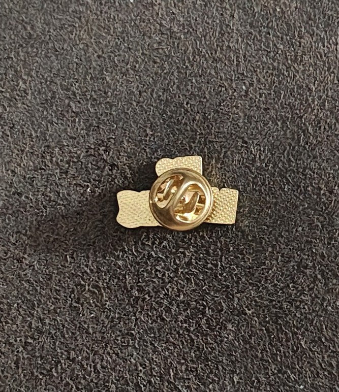 1980s Novelty/Retro I Love Music Gold Tone Enamel Pin