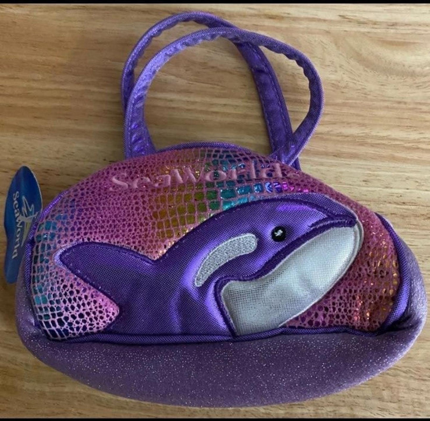 Cute & Colorful SeaWorld Purple Shimmer Little Purse