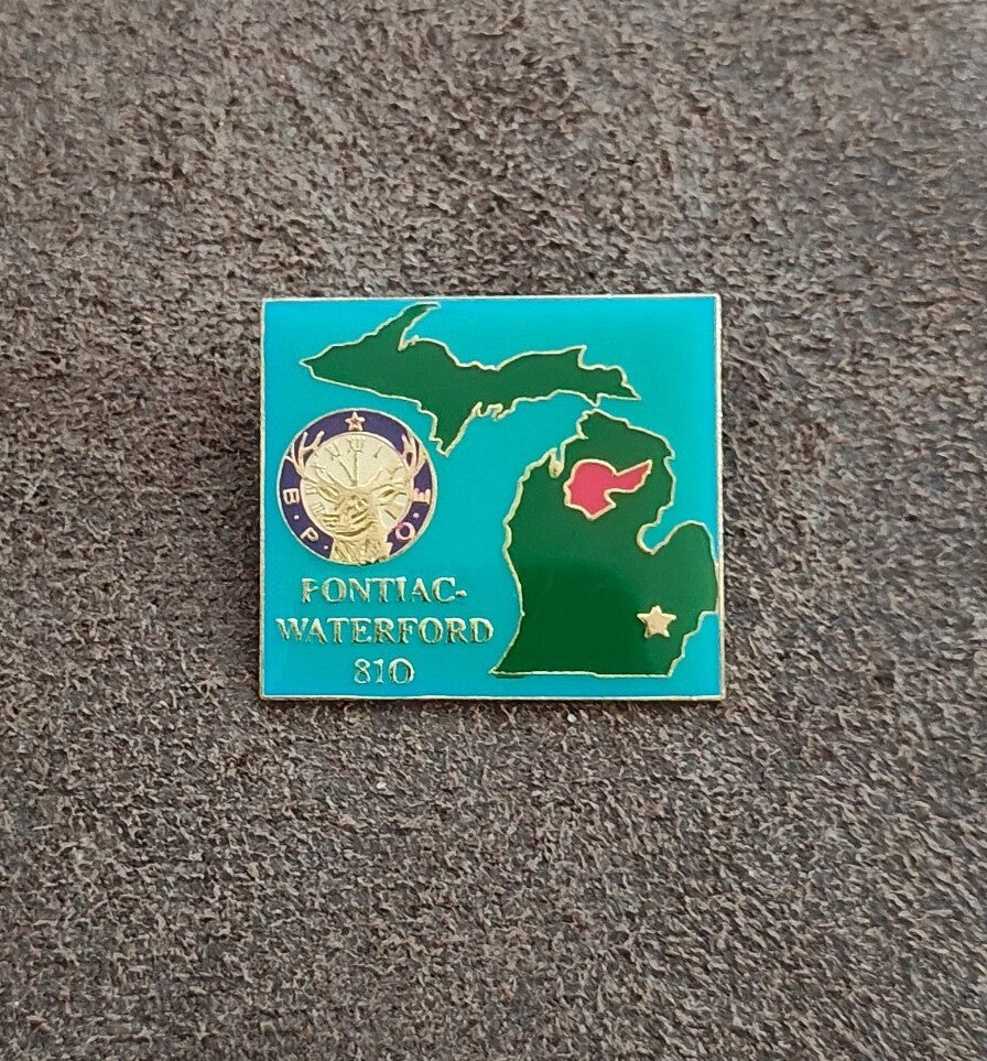 1990s BPOE Elks Lodge 810 Pontiac-Waterford Michigan State Pin