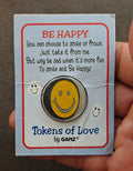 Ganz "Be Happy" Smiley Face Pocket Token From The Tokens Of Love Collection New