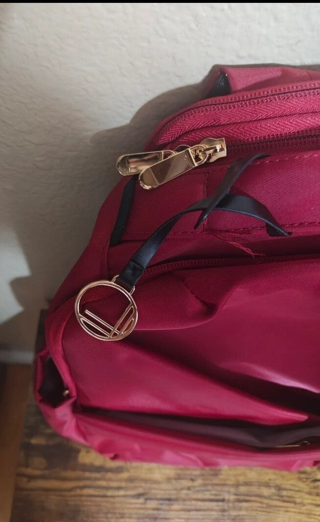 Loulu Red Canvas Backpack