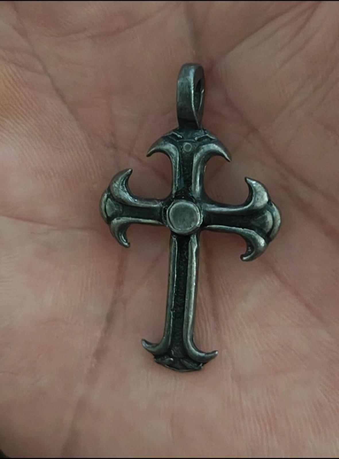 1980s Gothic Style Pewter Pendant