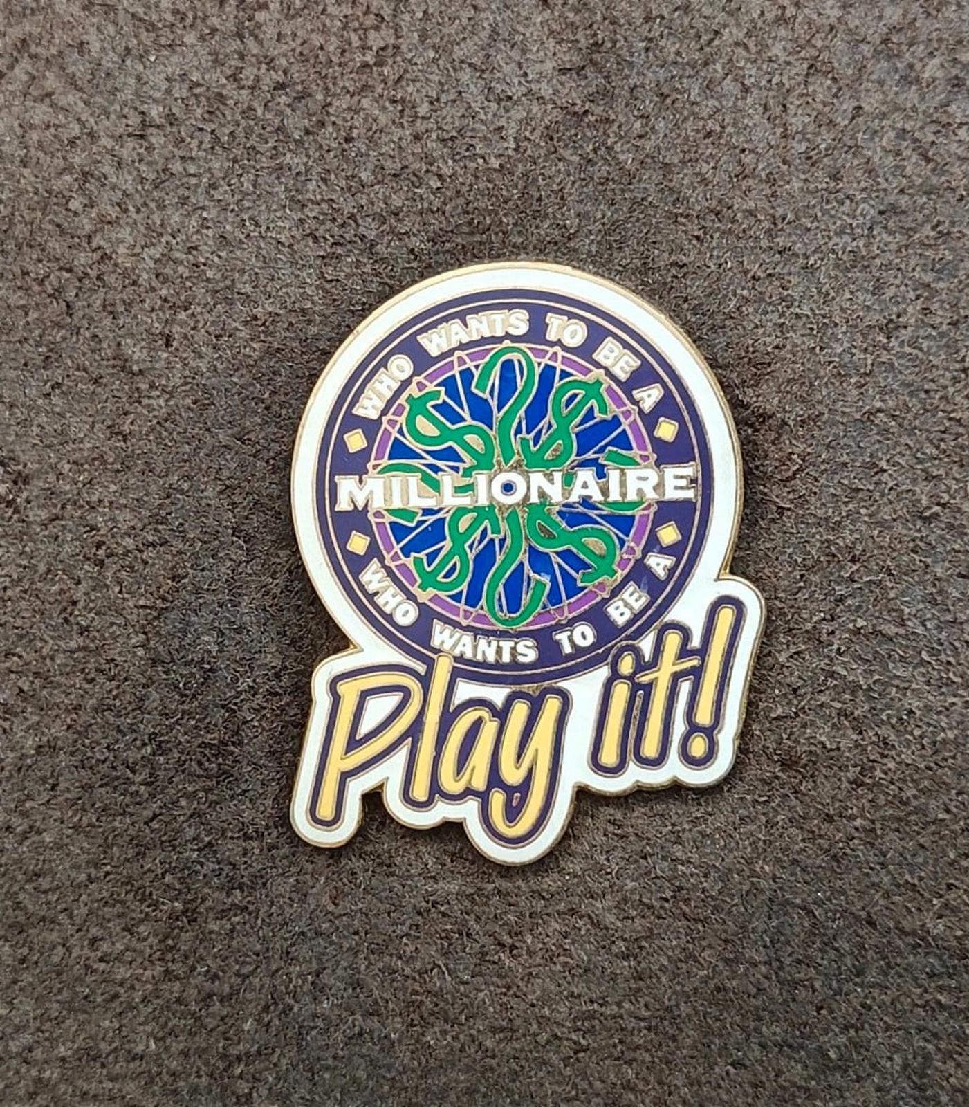 2001 Vintage (WDW) "Who Wants to Be a Millionaire: Play It!" Attraction Pin