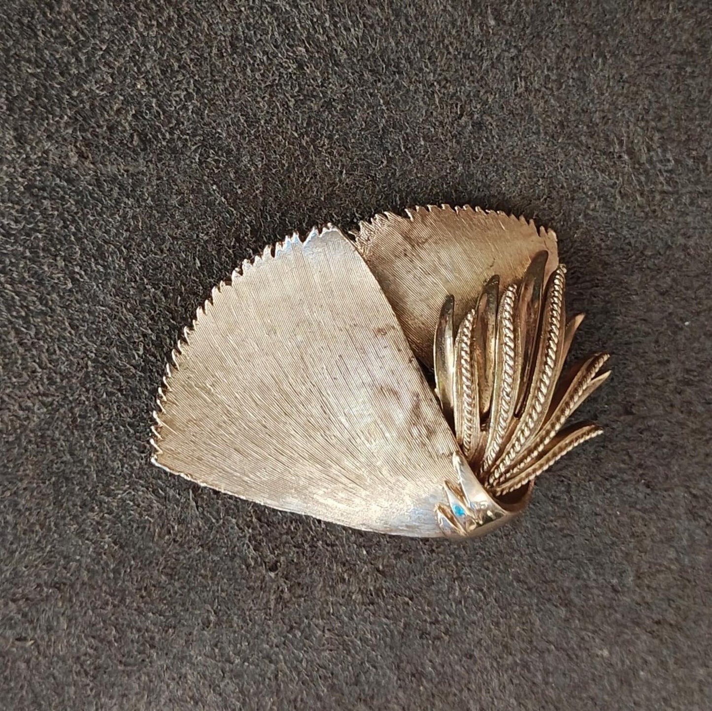1950s/60s Samsan Plant Leaf Brooch