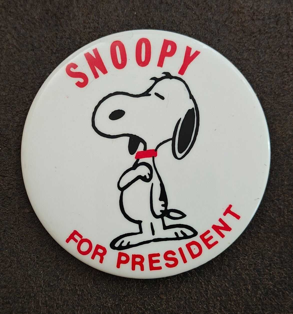 1968 Snoopy For President Pinback Button