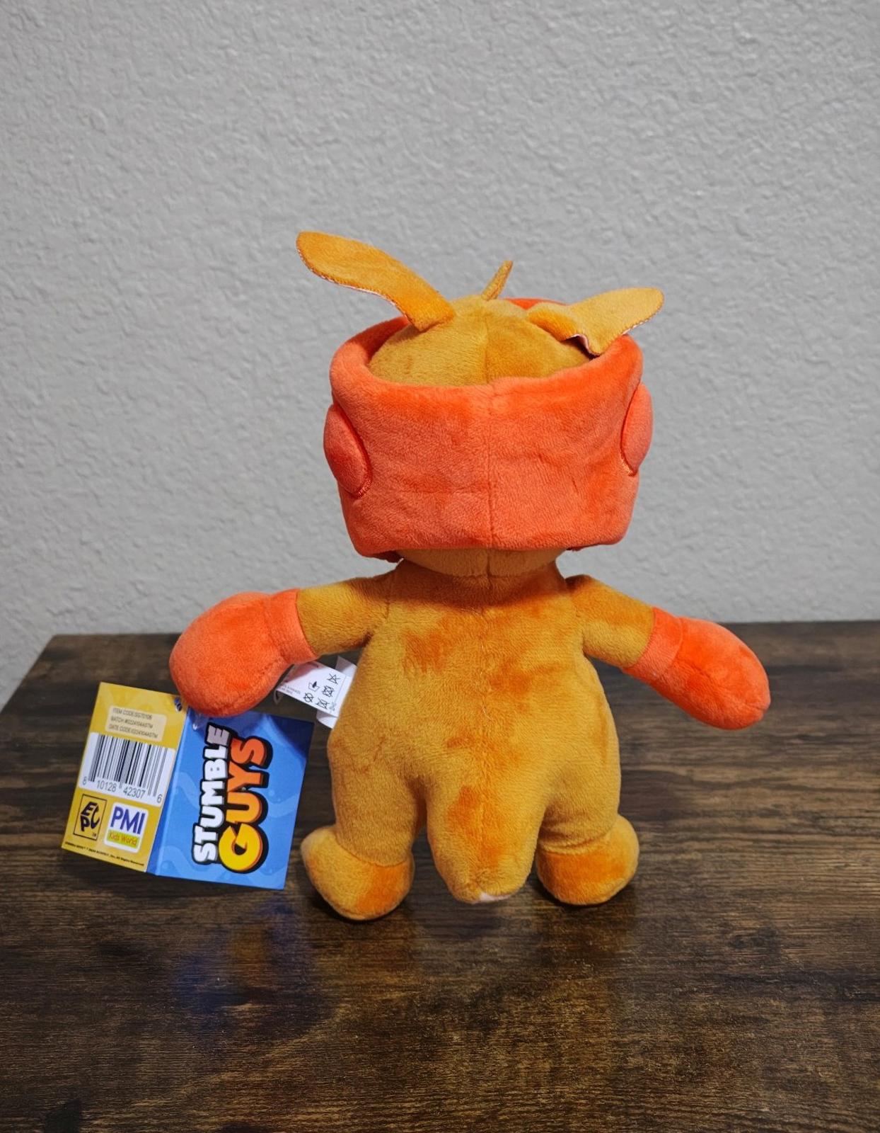 8-inch Stumble Guys boxing roo orange kangaroo plush with back-facing head and tags