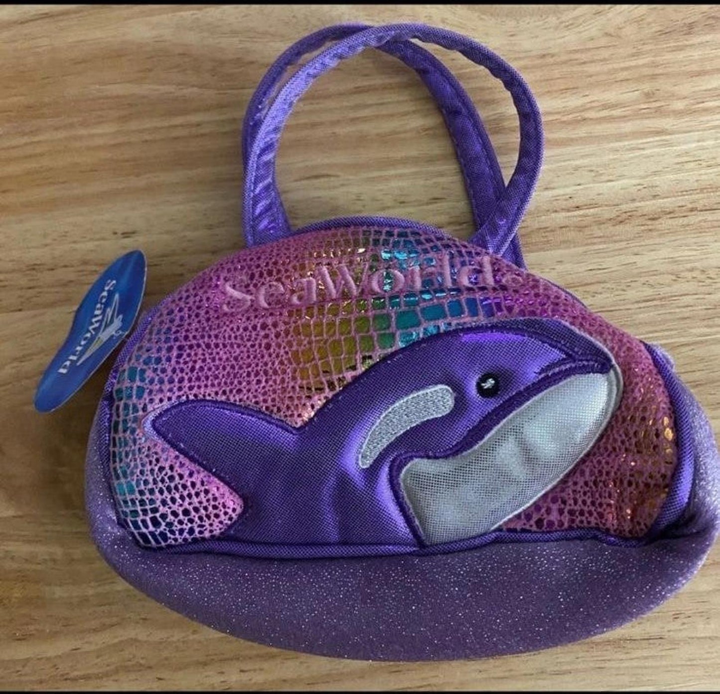 Cute & Colorful SeaWorld Purple Shimmer Little Purse