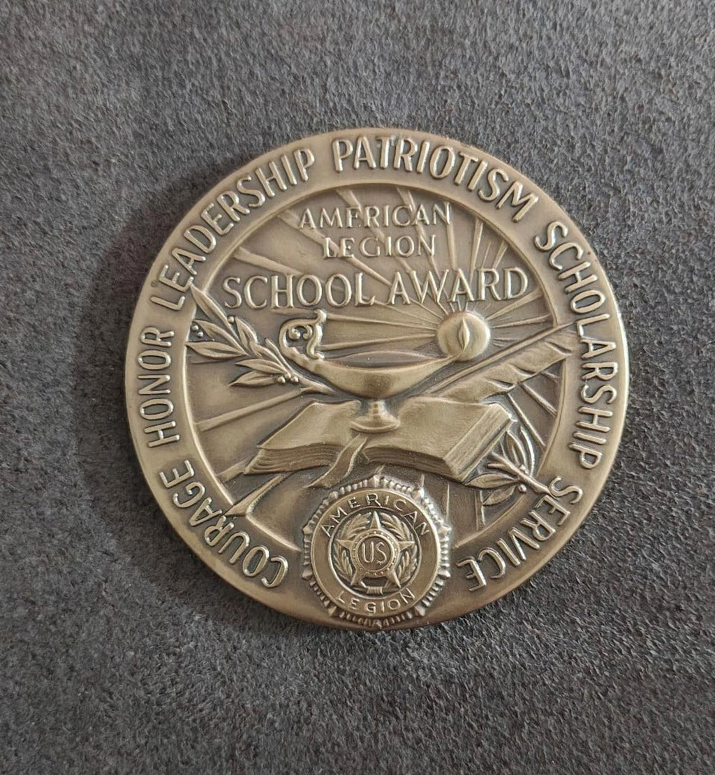 1970s The American Legion School Award Large Bronze Medallion