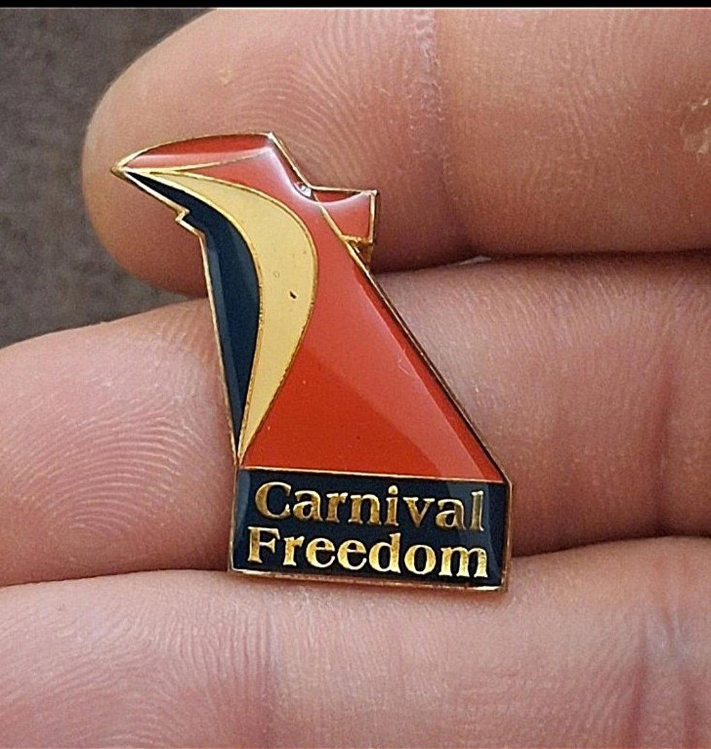 1990s Carnival Freedom Cruise Lines Ship Guest VIP Enamel Pin