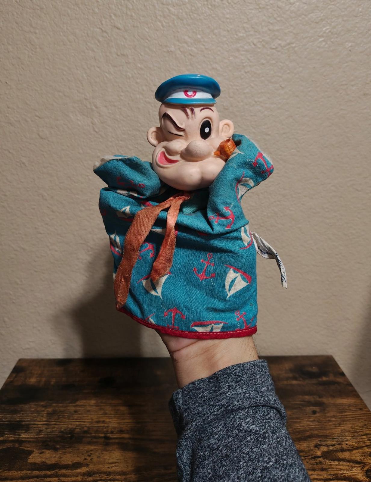 1950s Vintage Gund Manufacturing Co. Popeye the Sailor Hand Puppet