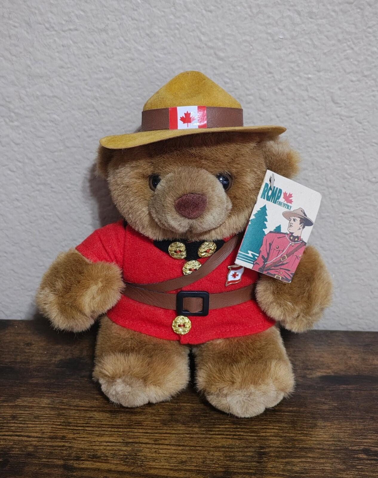 1980s/90s Wild Wonders RCMP Country Plush Teddy Bear