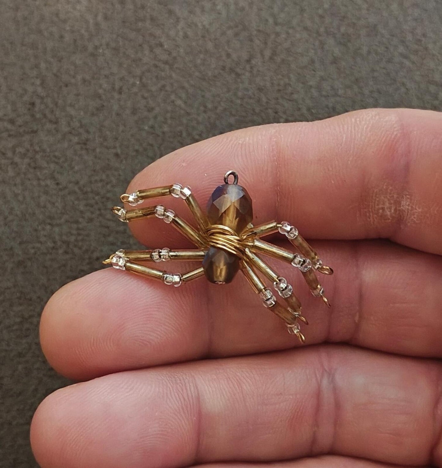 Hand Crafted Beaded Spider Pin & Pendant