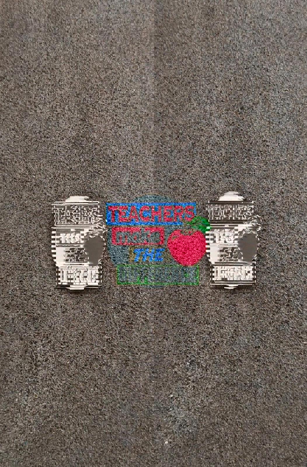 1980's Teachers Make The Difference Gold Tone Enamel Teacher Pin