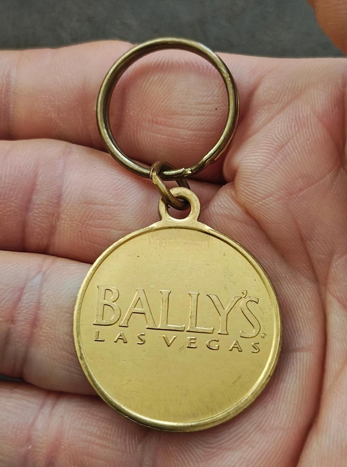1990s Vintage Bally's Las Vegas hotel Brass Keychain