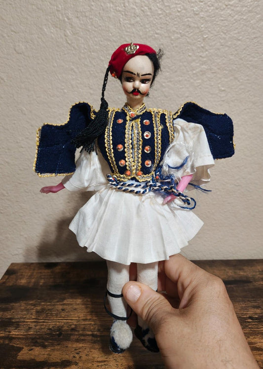 1950's/60;+'s Greek Souvenir Male Folk Doll