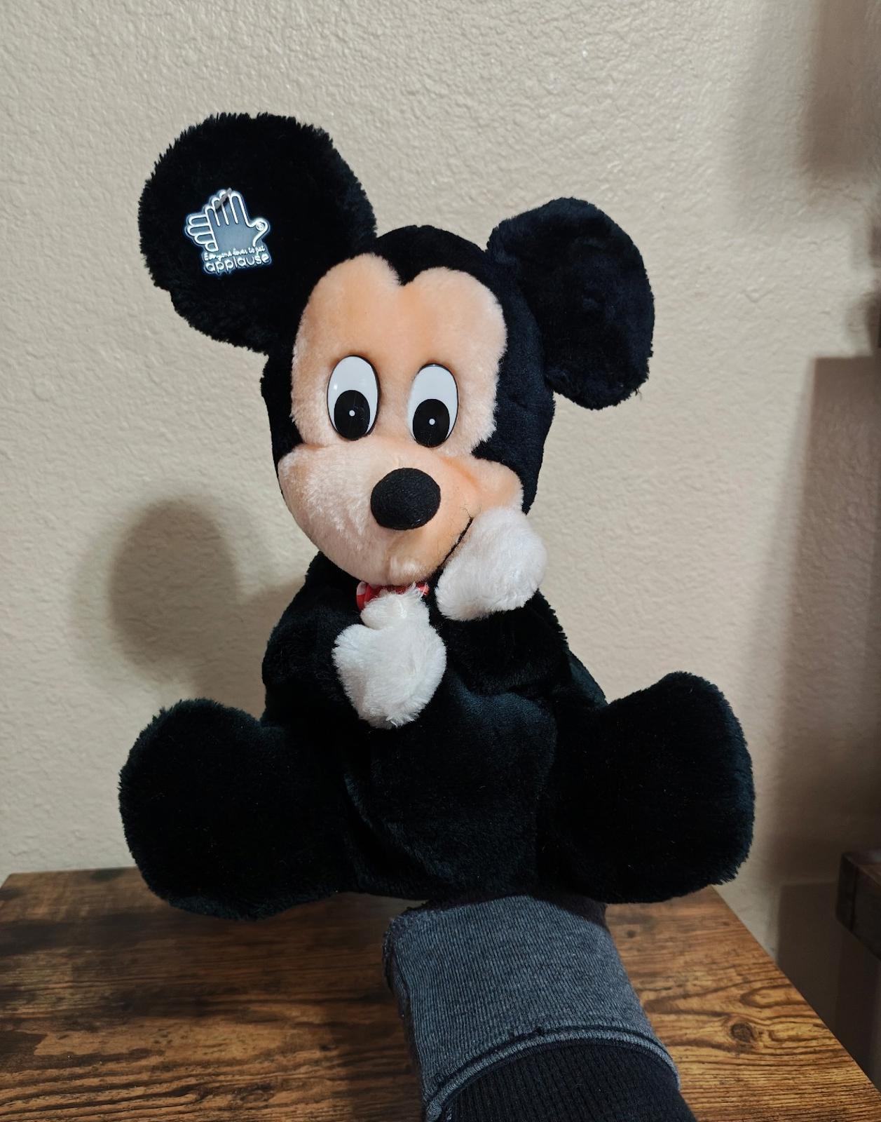 1980's Vintage Applause Mickey Mouse 12" Hand Puppet