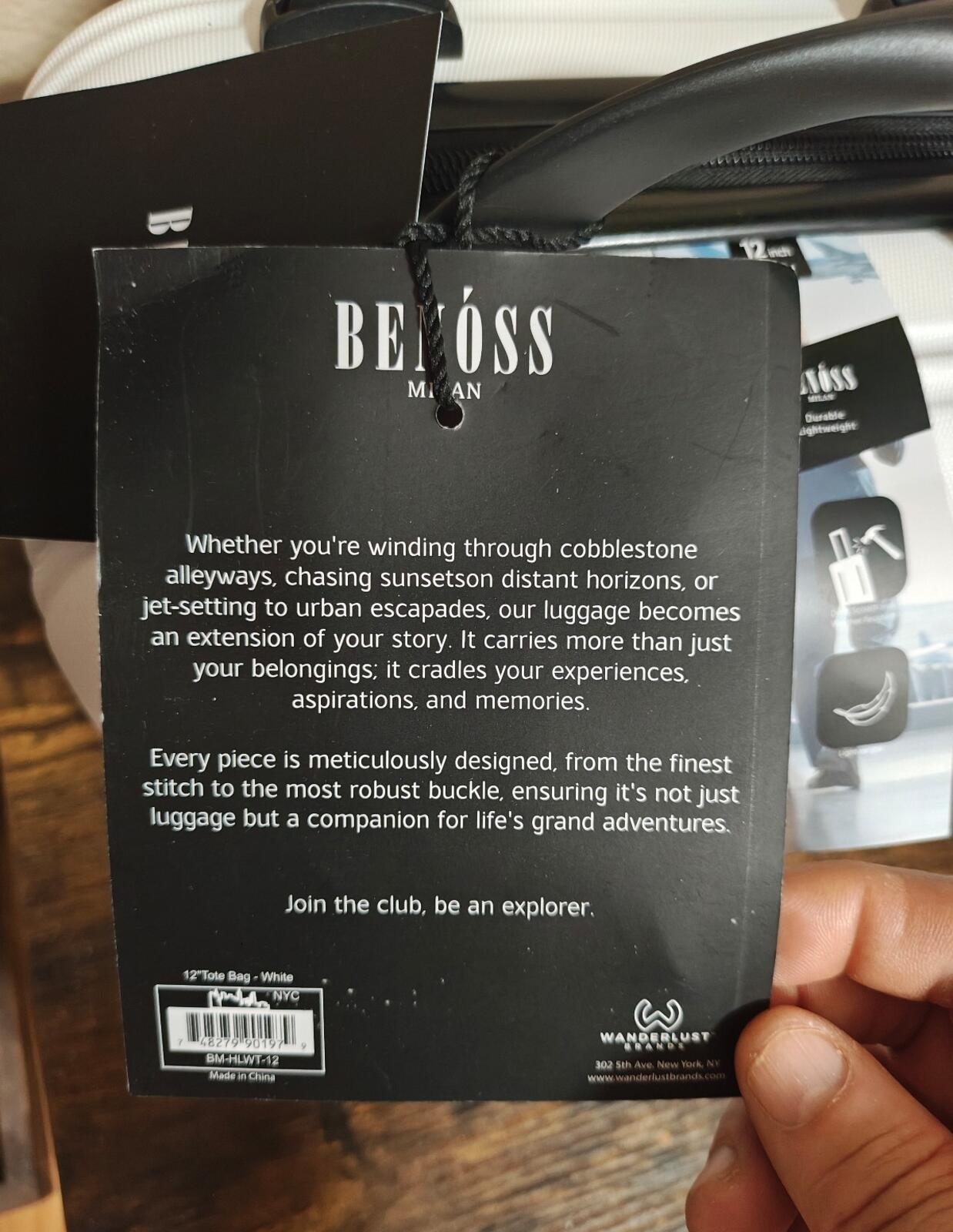 Benóss Milan 12" Tote Bag NWT