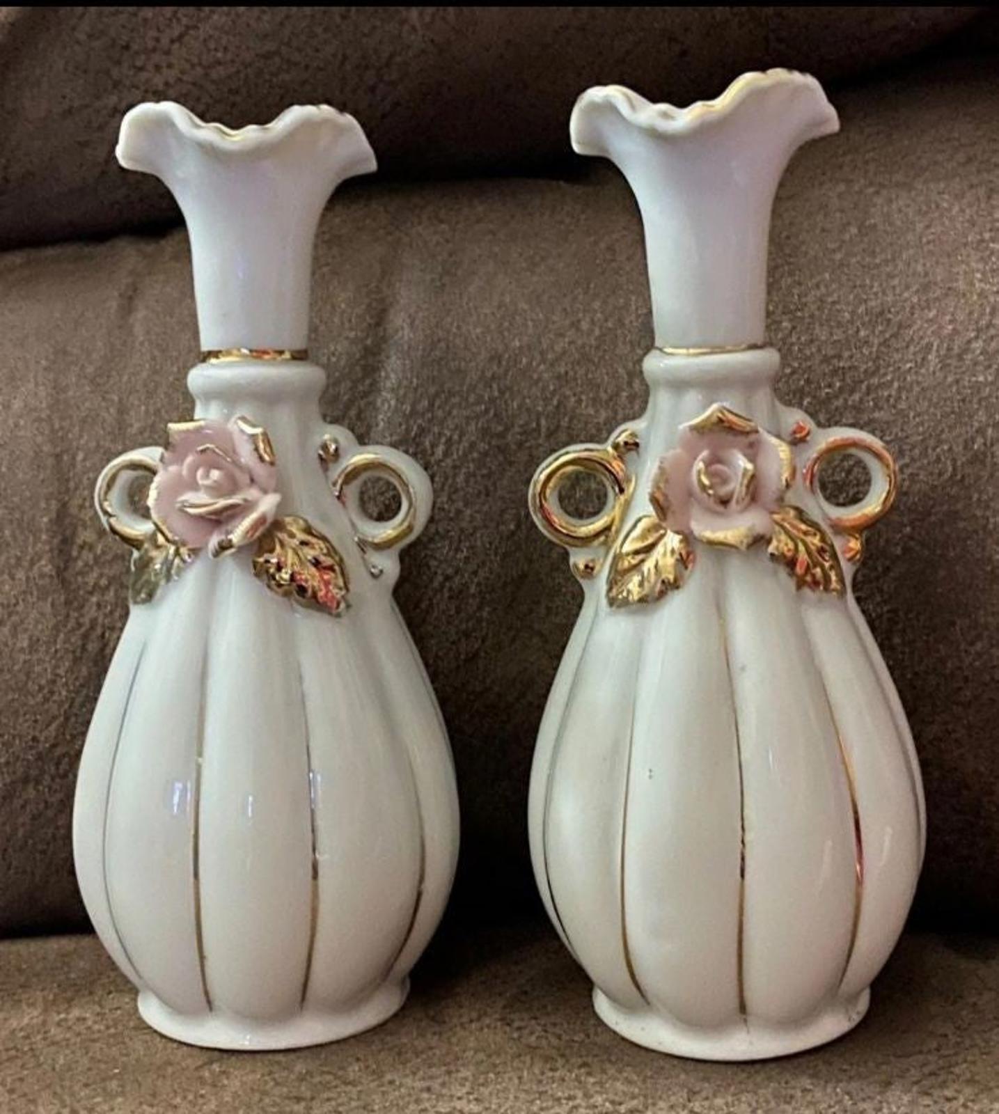 1950's Tilso and Nasco Japan Hand painted vases