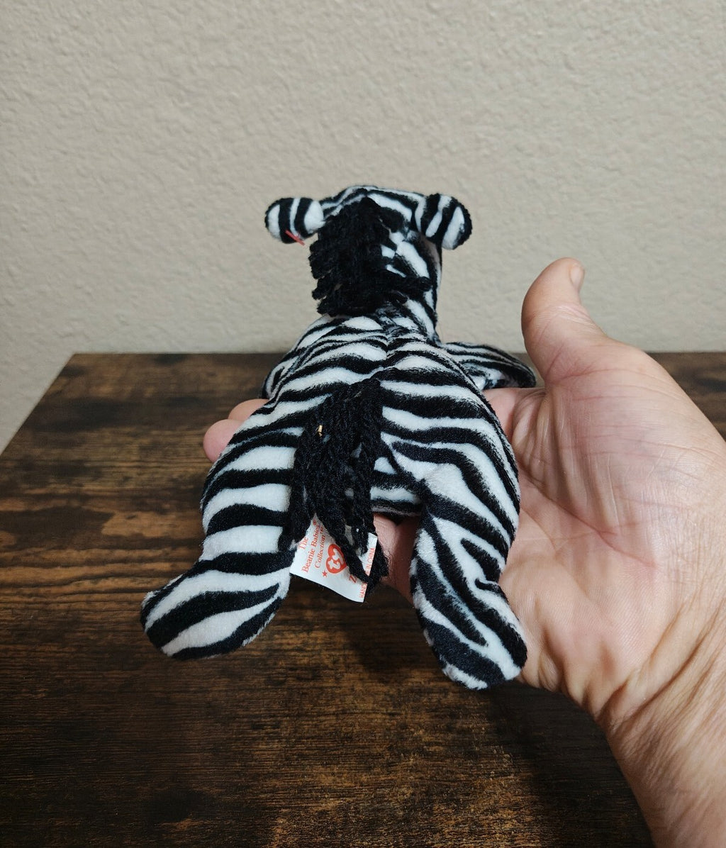 1995 Ty Beanie Baby Ziggy the Zebra Plush