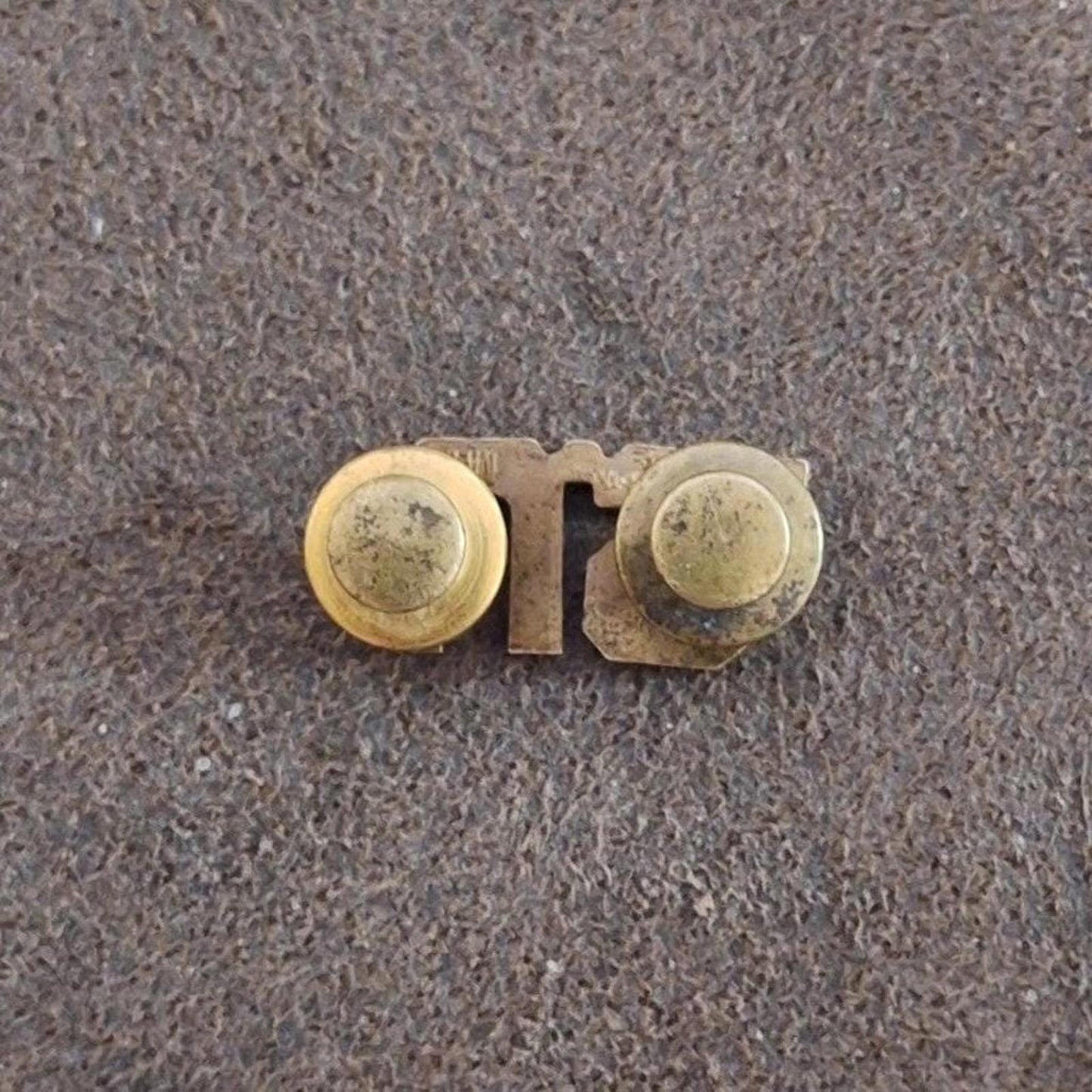 40s US Military Gold Tone Metal U.S. Initials Pin