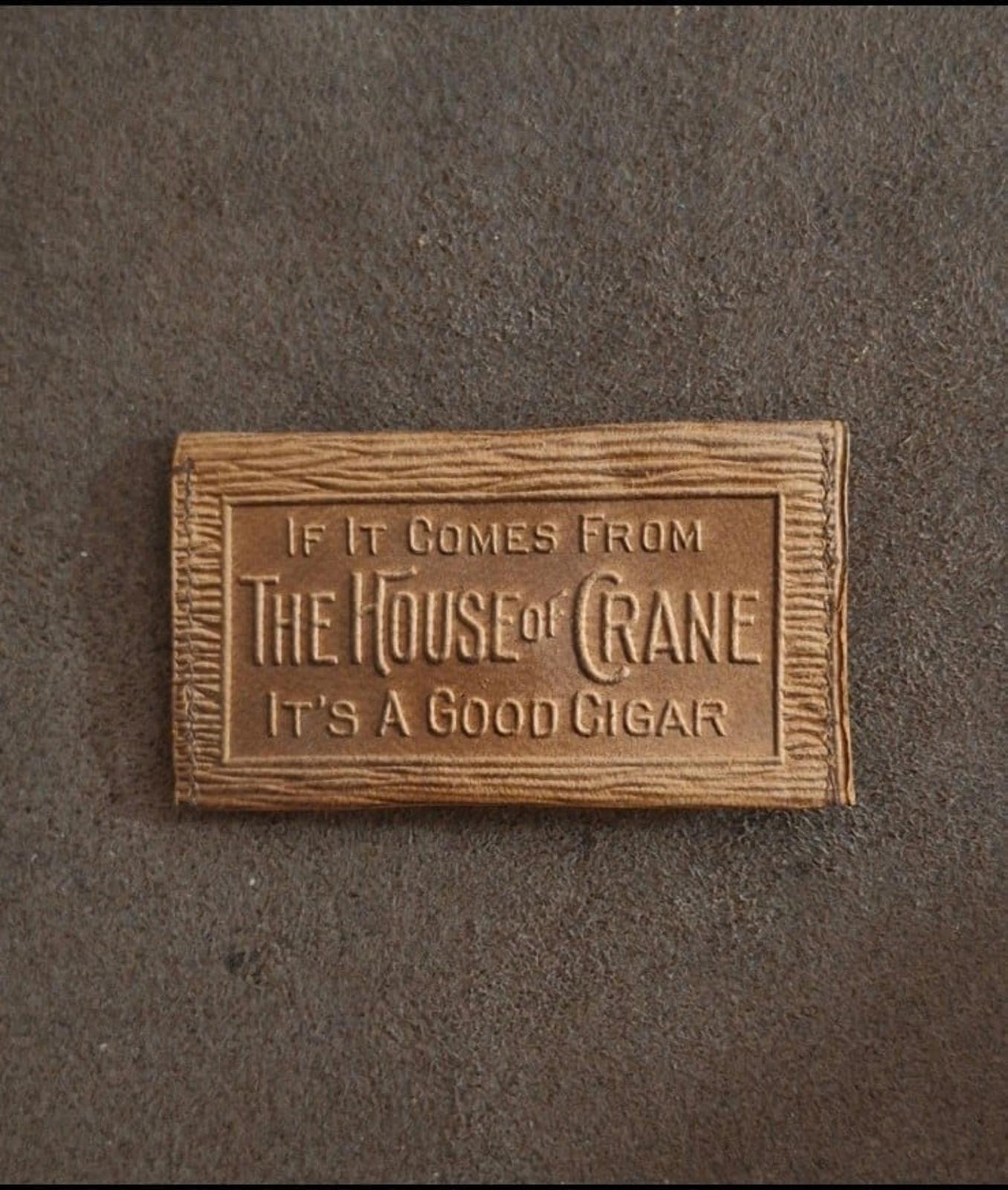 Cool Vintage Rare & HTF Early 1900s Leather House of Crane Cigar Leather Purse.