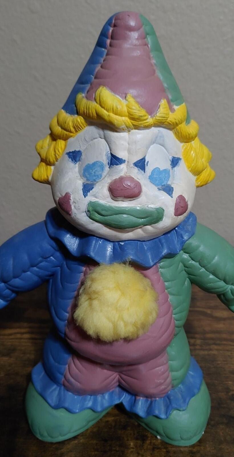 Vintage 12" Hand Painted Porcelain Or Ceramic Clown