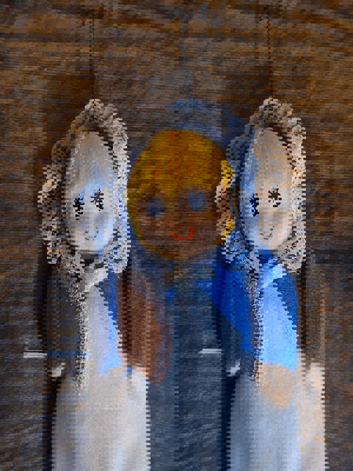 Handmade Vintage Pilgrim Girl Ornament Figurine