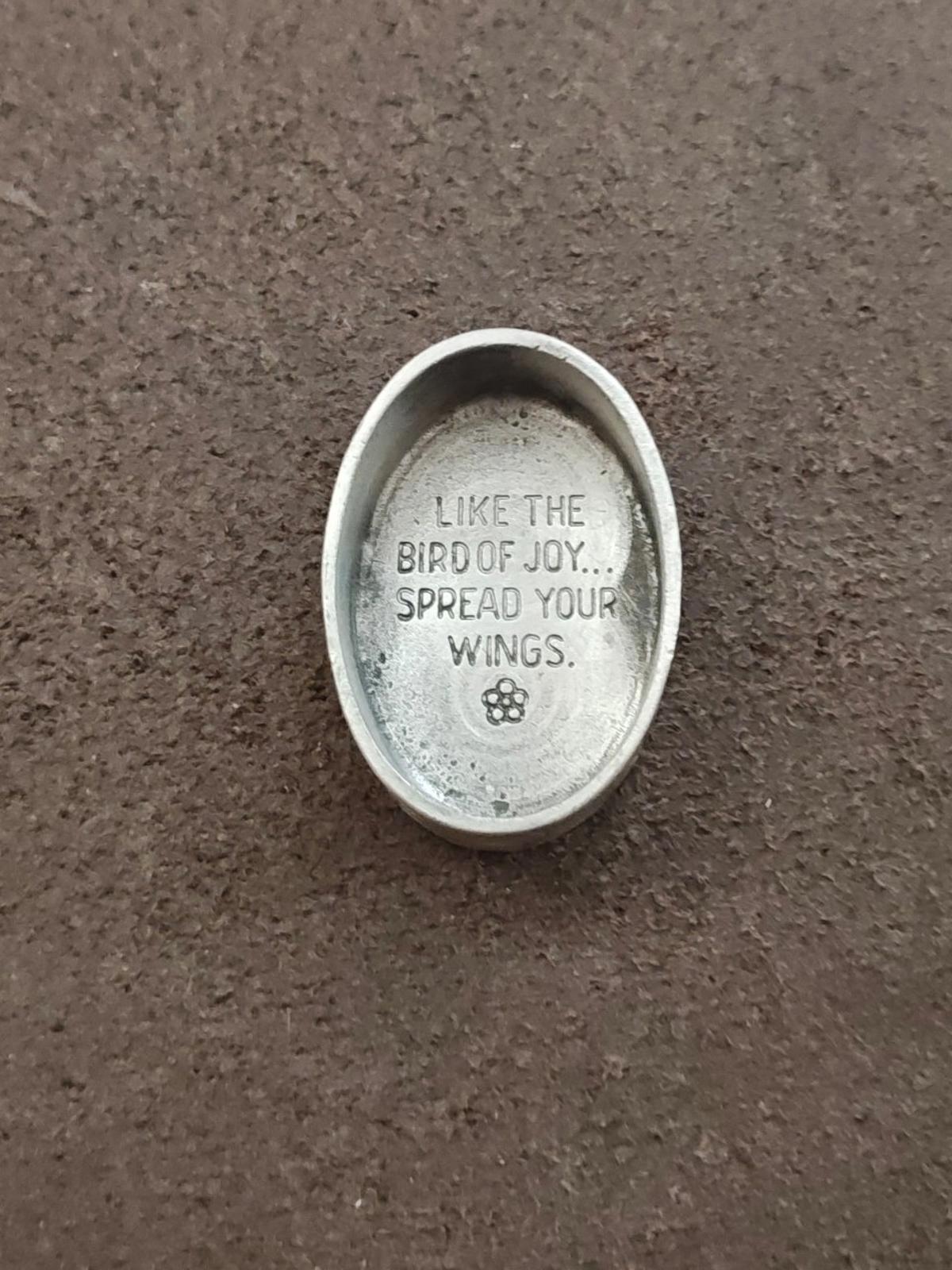 Inspirational Handcrafted Pewter Pocket Token From Basic Spirit