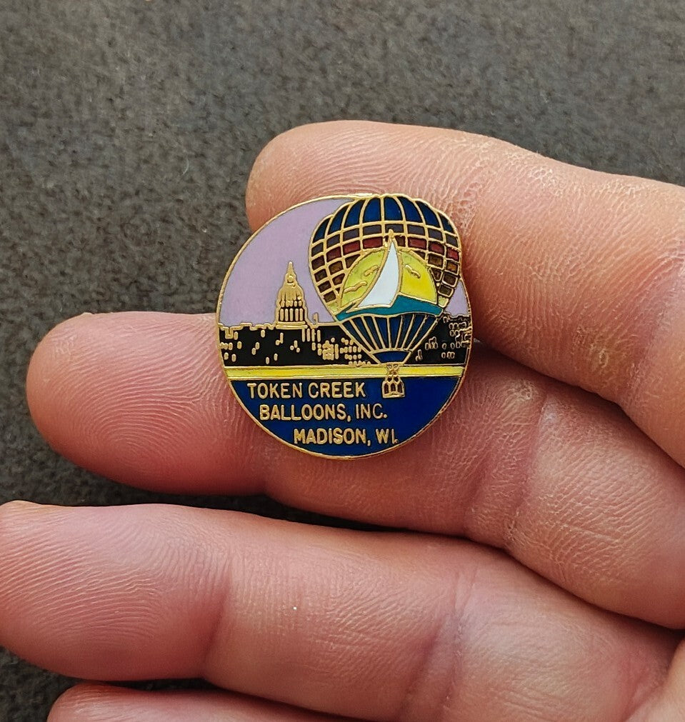 1980s Madison Wisconsin Hot Air Balloon Pin