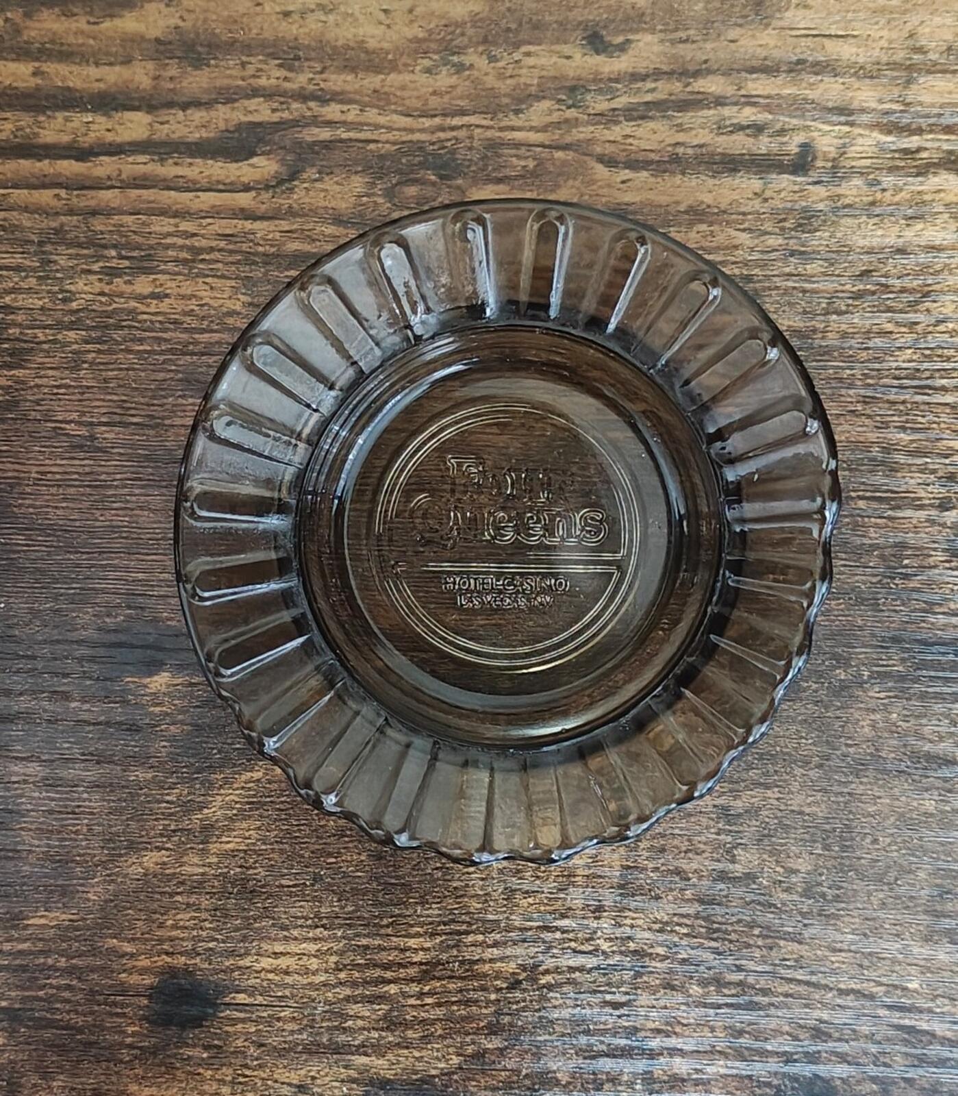 1970s Four Queens Hotel & Casino Las Vegas Glass Ashtray