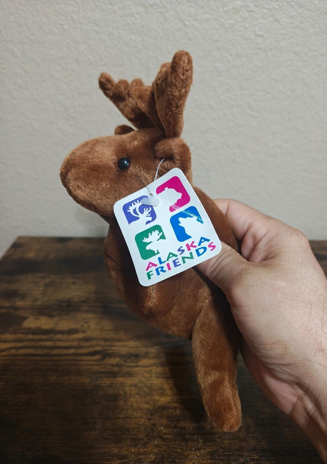 1990s Arctic Circle Alaska Friends Moose Beanbag Plush