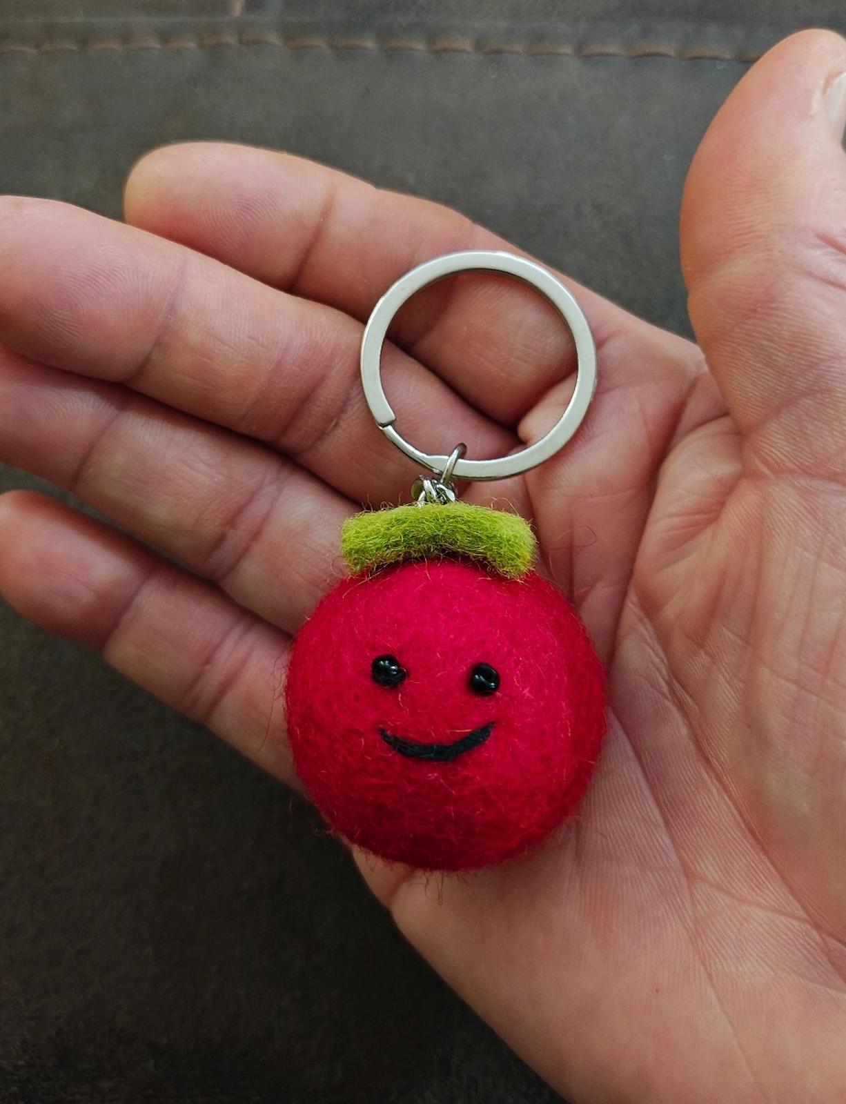 Handmade Felt Tomato Keychain/Keyring
