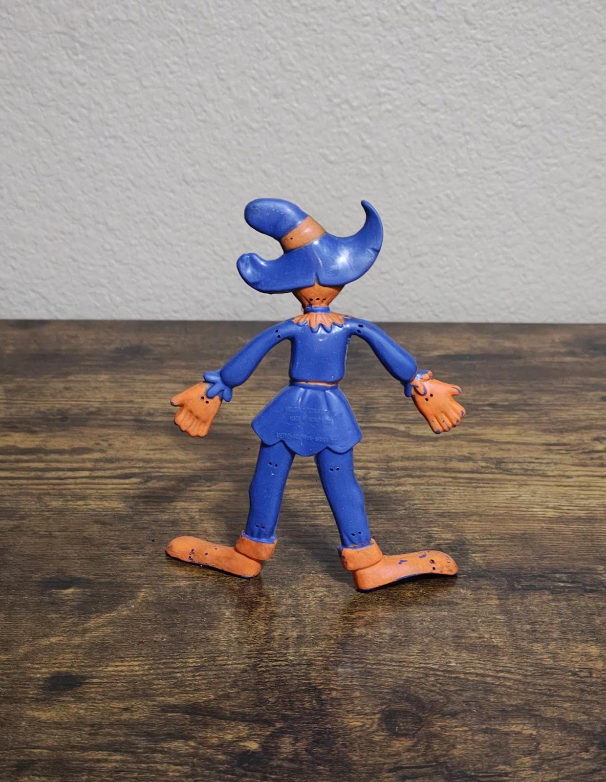 1968 Rare MGM Wizard of Oz Scarecrow Bendy Rubber Figure By Rubb'r Nik