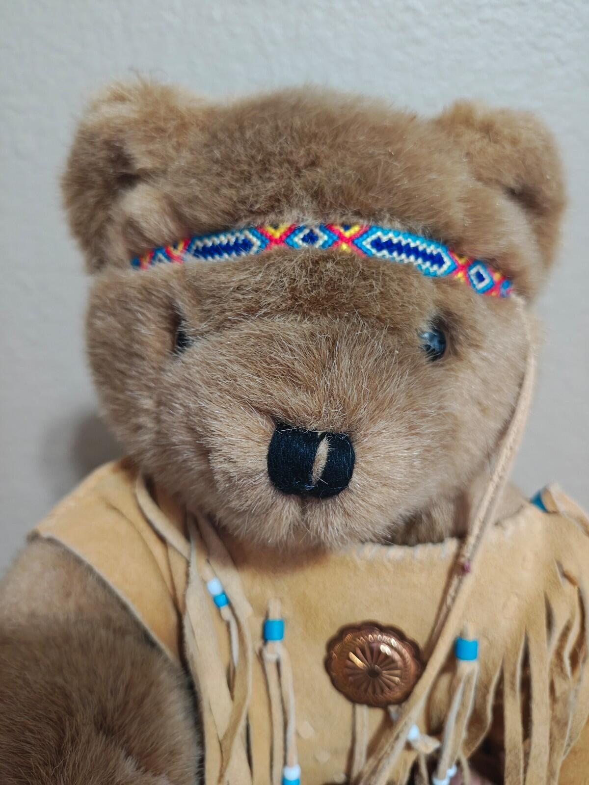 1990 Oz Ent. “Paco” Lonestar Bear Plush Signed By Artist Remi Kramer In 1995
