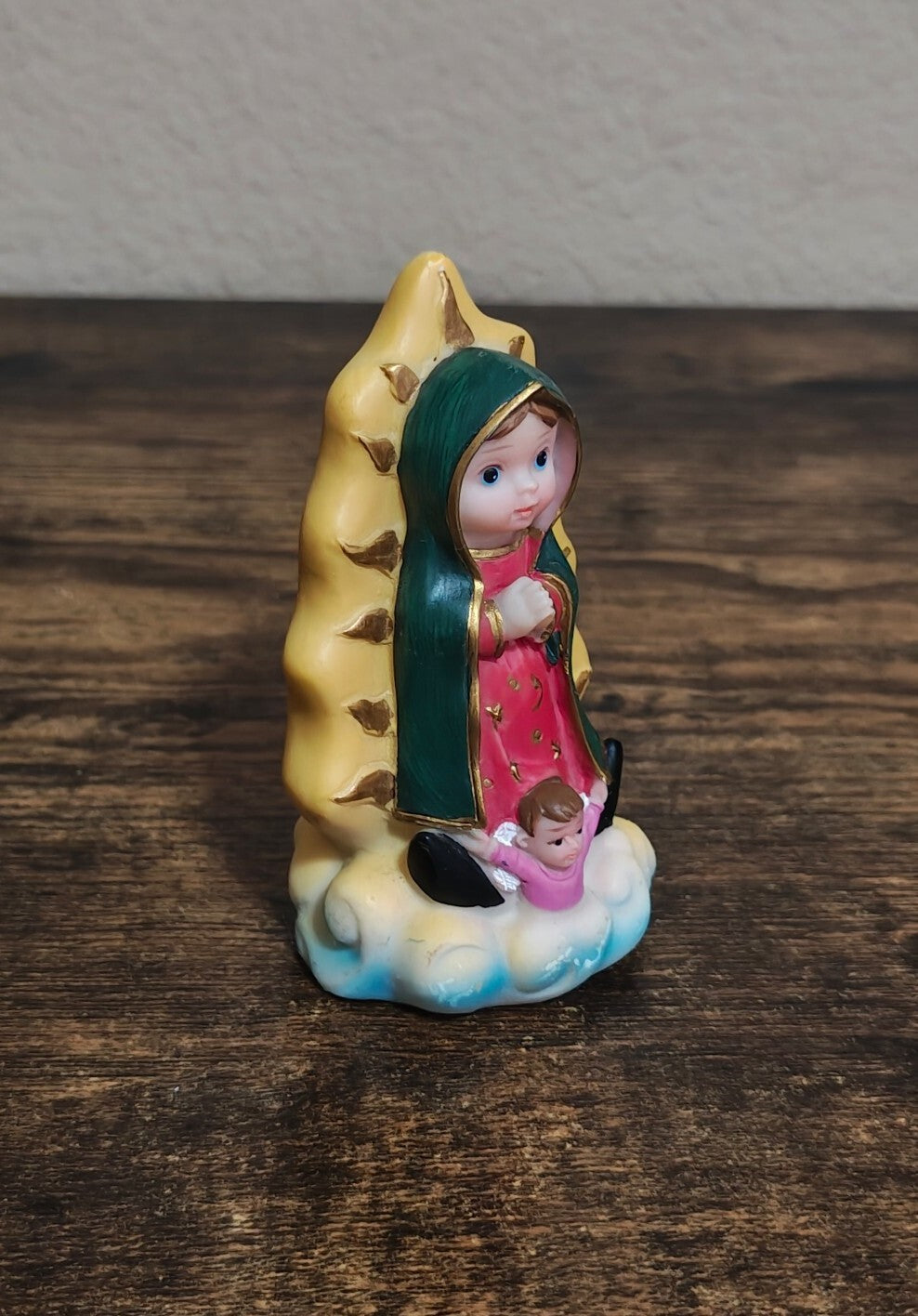 Our Lady of Guadalupe Baby Face Resin Figurine
