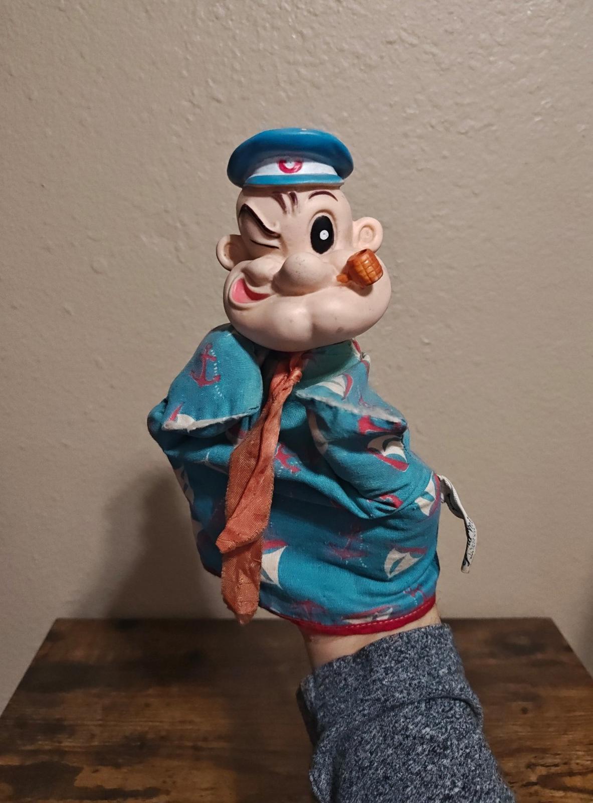 1950s Vintage Gund Manufacturing Co. Popeye the Sailor Hand Puppet